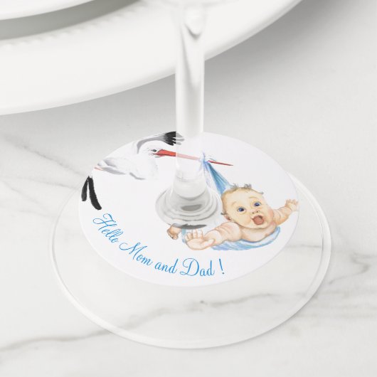Baby Label van glas voor de opslag - Hallo ouders (Dichtbij)