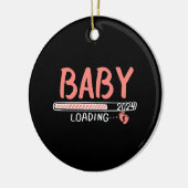 Baby laden 2024 Een ogenblik geduld Keramisch Ornament (Links)
