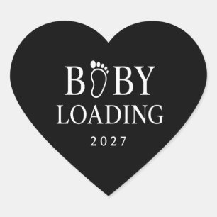 Baby Laden 2027 Grappige Zwangerschapsaankondiging Hart Sticker