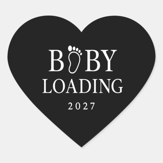 Baby Laden 2027 Grappige Zwangerschapsaankondiging Hart Sticker (Voorkant)
