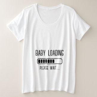 Baby Laden Even Geduld Moederschap Grote Maat T-shirt