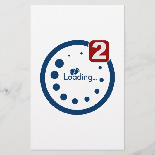Baby laden, tweelingmelding briefpapier (Voorkant)