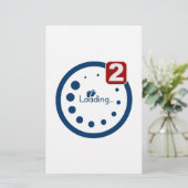 Baby laden, tweelingmelding briefpapier (Staand voorkant)