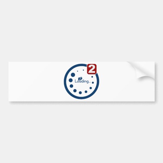 Baby laden, tweelingmelding bumpersticker (Voorkant)