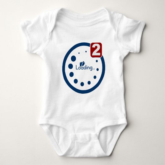 Baby laden, tweelingmelding romper (Voorkant)