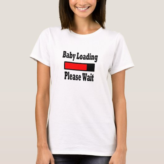 BABY LADEN, WACHTEN. T-SHIRT (Voorkant)