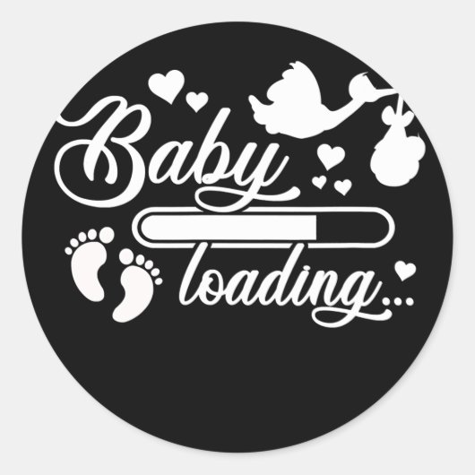 Baby Lading voor moeder's zwangerschap Ronde Sticker (Voorkant)