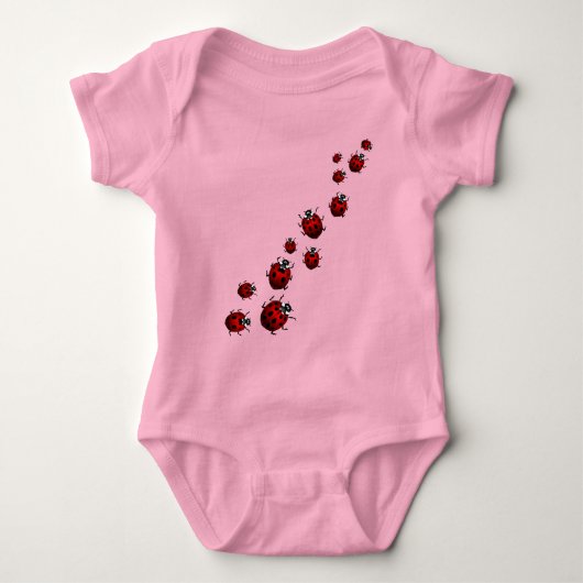 Baby Ladybug Bodysuit Cute Ladybug Baby uit één st (Voorkant)