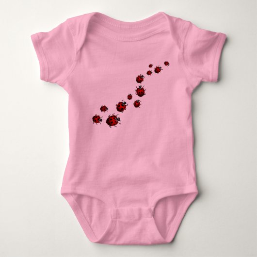 Baby Ladybug Bodysuit Cute Ladybug Baby uit één st (Voorkant)
