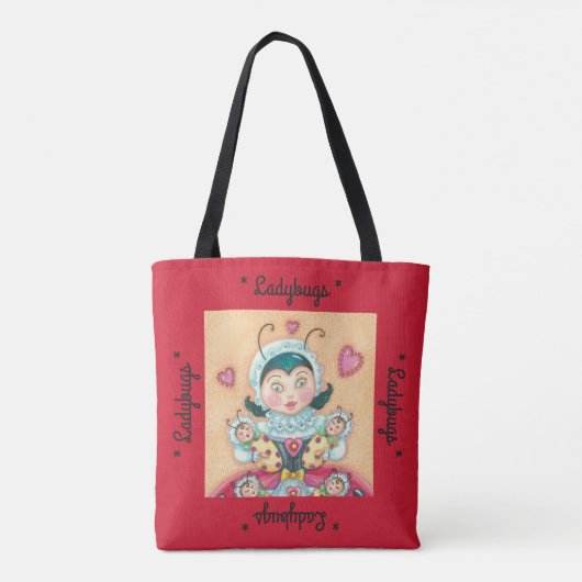 Baby Ladybug Mam "LADYBUGS" CANVAS TAS *Aanpassen (Achterkant)