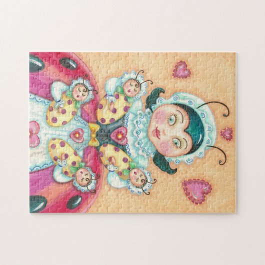 Baby Ladybugs familie PUZZLE MET GIFT BOX Legpuzzel (Horizontaal)