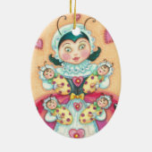 Baby Ladybugs MOM CHRISTMAS ORNAMENT Customize (Achterkant)