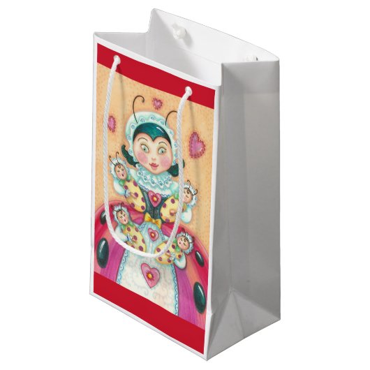 Baby Ladybugs-reeks - GIFT BAG *Aanpassen Klein Cadeauzakje (Voorkant Gekanteld)