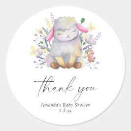 Baby Lam - Dank je Ronde Sticker