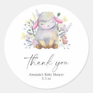 Baby Lam - Dank je Ronde Sticker