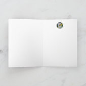 Baby Lamb en lentesaffodils Waterverf kunst Kaart (Binnen)