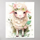 Baby Lamb Nursery Poster (Voorkant)