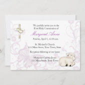 Baby Lamb - Paarse uitnodiging tot het indienen va (Voorkant)