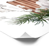 Baby Lamb Pine Candle Christmas Foto Afdruk (Hoek)