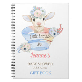 Baby Lamb Pink Blue Nursery Boerderij Pastels Notitieboek