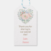 Baby Lamb Roze Blauw Genderneutraal onthullen Cadeaulabel (Achterkant)