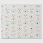 Baby Lamb Roze Blauw Genderneutraal onthullen Cadeaupapier (Vlak)