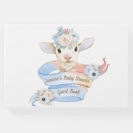 Baby Lamb Roze Blauw Genderneutraal onthullen Gastenboek