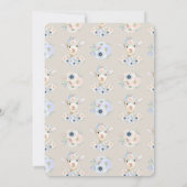 Baby Lamb Roze Blauw Genderneutraal onthullen Kaart (Achterkant)