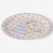 Baby Lamb Roze Blauw Genderneutraal onthullen Papieren Bordje (Gekanteld)