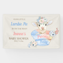 Baby Lamb Roze Blauw Genderneutraal onthullen Spandoek