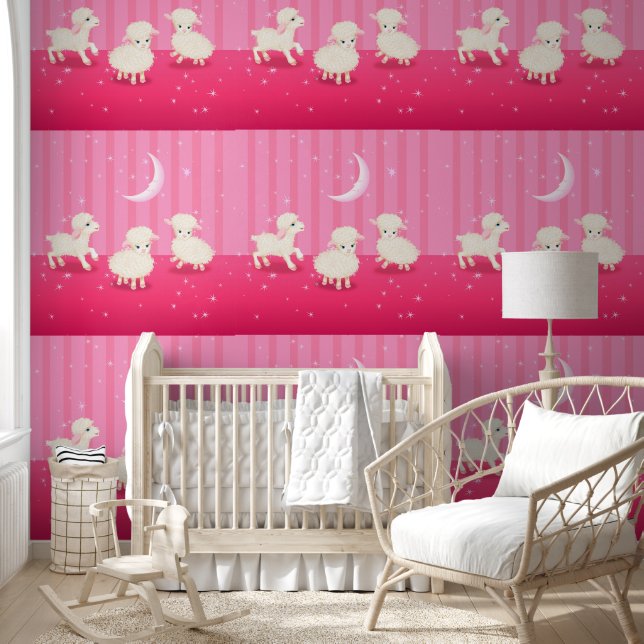 Baby lammeren behang (Kinderen)