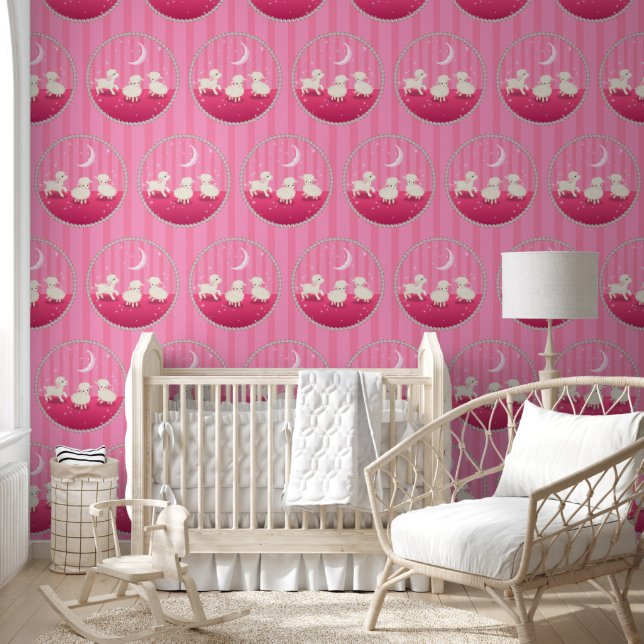 Baby lammeren behang (Kinderen)