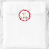 Baby Lammetje En Hartjes Sticker (Tas)