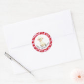 Baby Lammetje En Hartjes Sticker (Envelop)