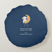 Baby lampje op motorpatroon met persoonlijk berich rond kussen (Achterkant)