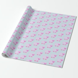 Baby Lampwisselpapier in roze en blauw Cadeaupapier