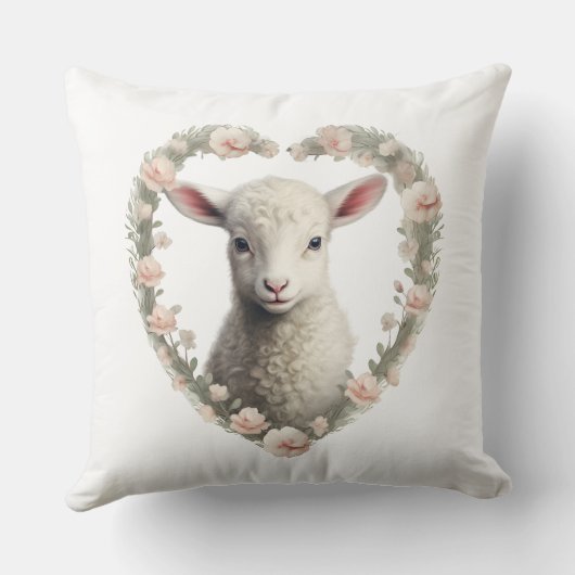 Baby Lamshart Kussen (Achterkant)