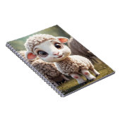 Baby lamsschaap in het land boerderij veld notitieboek (Rechterzijde)