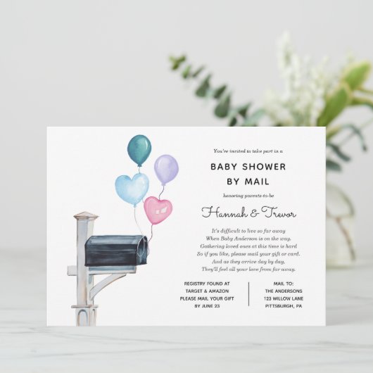 Baby Lange afstand Douche per Mail Kaart (Staand voorkant)