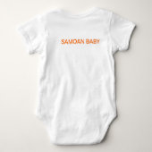 Baby lange hoesT-Shirt Sjabloon - Gepersonaliseerd Romper (Achterkant)