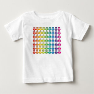 Baby Lange T-Shirt Cute Rainbow Owl Pattern