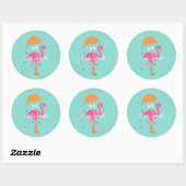 BABY Laten we een Flamingle Strooifeest geven Ronde Sticker (Vel)