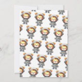 Baby Leeuw Astronaut 1e Verjaardag Kaart (Achterkant)