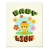 Baby leeuw foto afdruk (Voorkant)