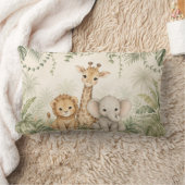 Baby Leeuw Giraffe en Olifant Jungle Kussen (Deken)