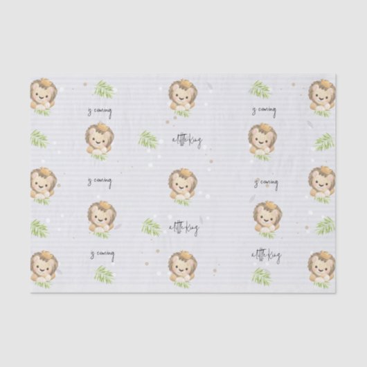 baby leeuw koning safari dieren Weefselpapier Tissuepapier (Voorkant)