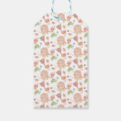 Baby Leeuw Waterverf Handgeschilderde Monogram Cadeaulabel (Achterkant)