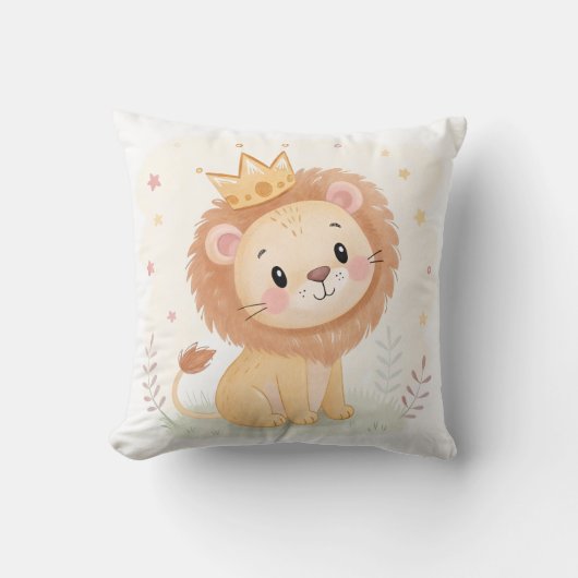 Baby Leeuwen Nursery – Mooie Dierprint voor kinder Kussen (Voorkant)