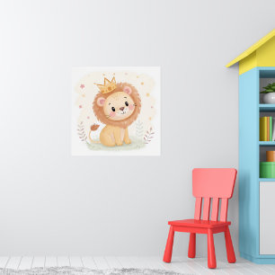 Baby Leeuwen Nursery – Mooie Dierprint voor kinder Poster