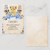 baby leeuwenkooi Diaper omhullingskaart Raffle Informatiekaartje (Voorkant / Achterkant)